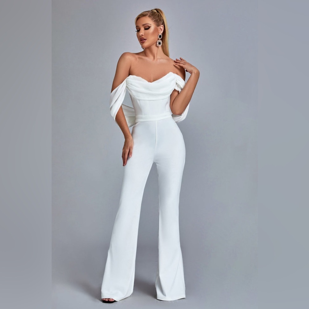 Bella Barnett white jumpsuit